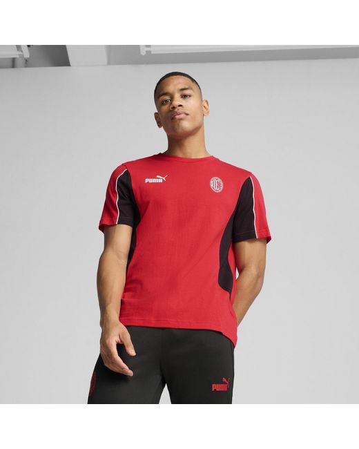 PUMA Red Ac Milan Ftblarchive T-Shirt Adults for men