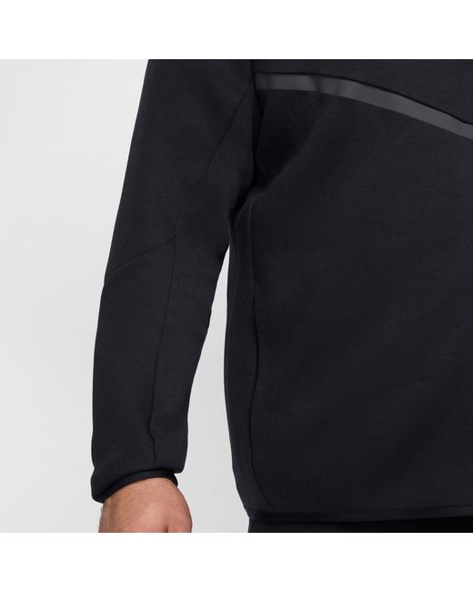 Nike Black Sportswear Tech Fleece Windrunner Full-zip Hoodie Cotton/polyester 50% Sustainable Blends for men