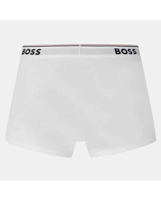 Boss White Bodywear 3-Pack Boxer Shorts With Logo Detail for men