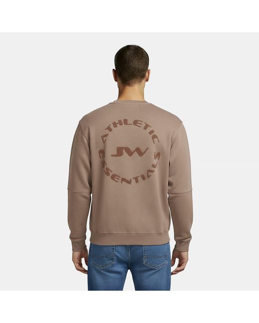 Jack Wills Natural Boucle Cotton Long Sleeve Oversized Fit Crew Sweatshirt for men