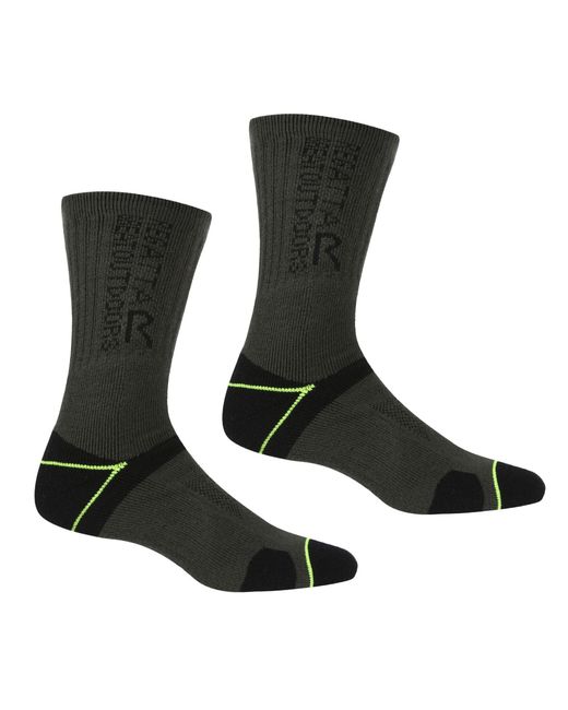 Regatta Black 2 Pack Blister Protection Ii Sock for men