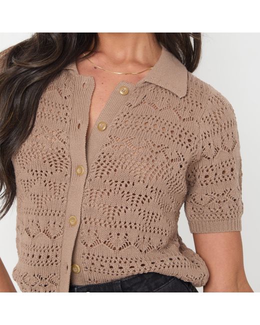 I Saw It First Multicolor Boho Crochet Lace Top