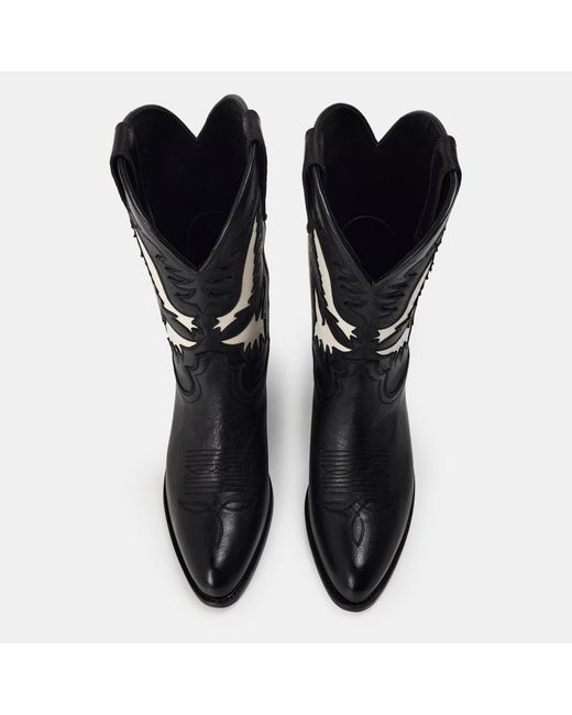Polo Ralph Lauren Black Western Cowboy Boots