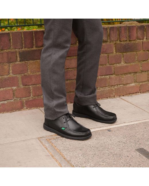 Kickers Black Fragma Lace Shoes for men