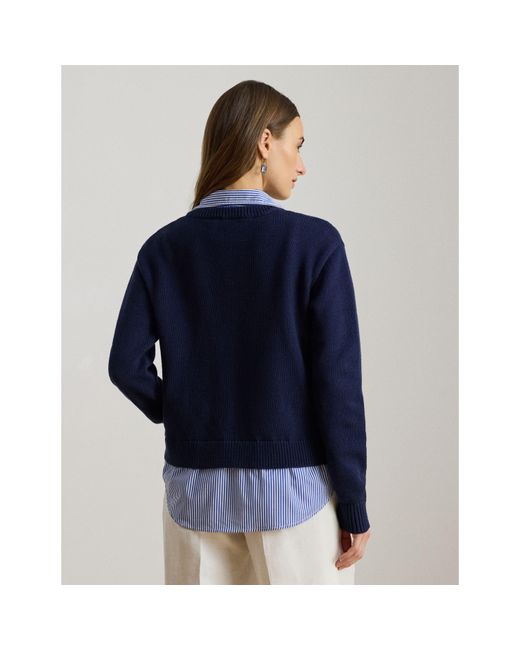 Ralph Lauren Blue Crew Neck Jumper