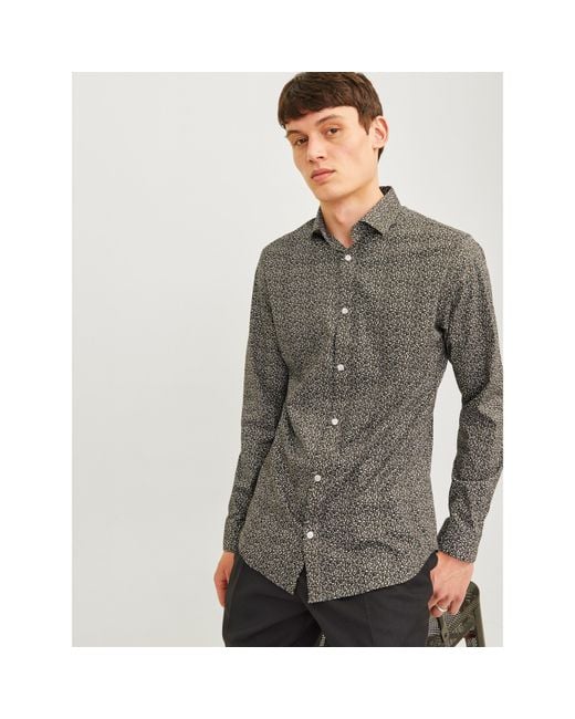 Jack & Jones Gray Slim Fit T-Shirt for men