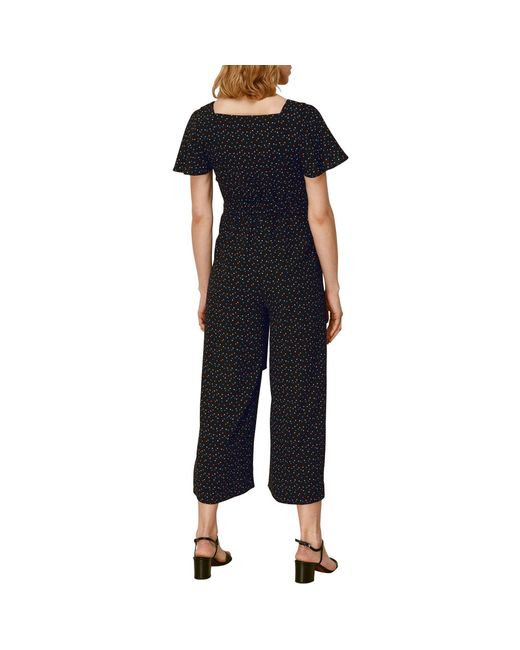 Whistles Black Micro Triangle Print Jumpsuit