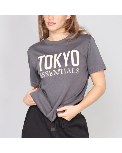 Blank Essentials Gray Tokyo Cotton Short Sleeve Oversized Fit T-Shirt