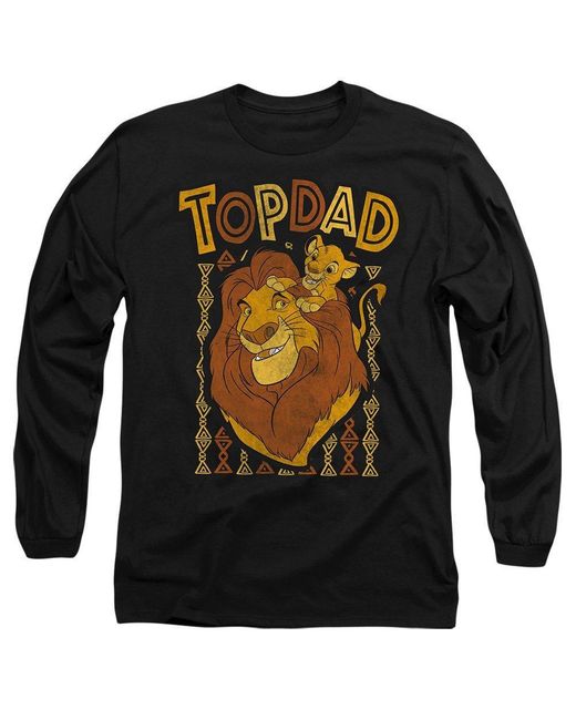 Disney Black The Lion King Fathers Day Mufasa Top Dad Long Sle for men