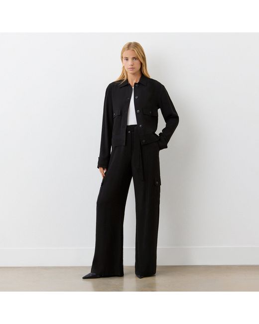 Finery London Black Alexa Relaxed Overshirt