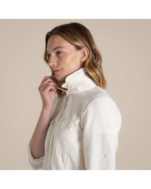 Craghoppers White Nosilife Adventure Iii Quick-Drying Shirt