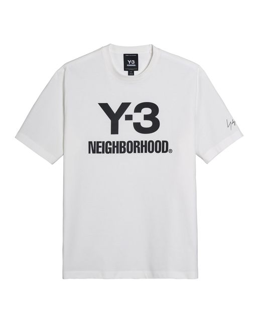 Y-3 White X Neighborhood Logo T-Shirt for men