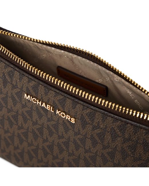 MICHAEL Michael Kors Brown Jet Set Signature Chain Clutch Bag