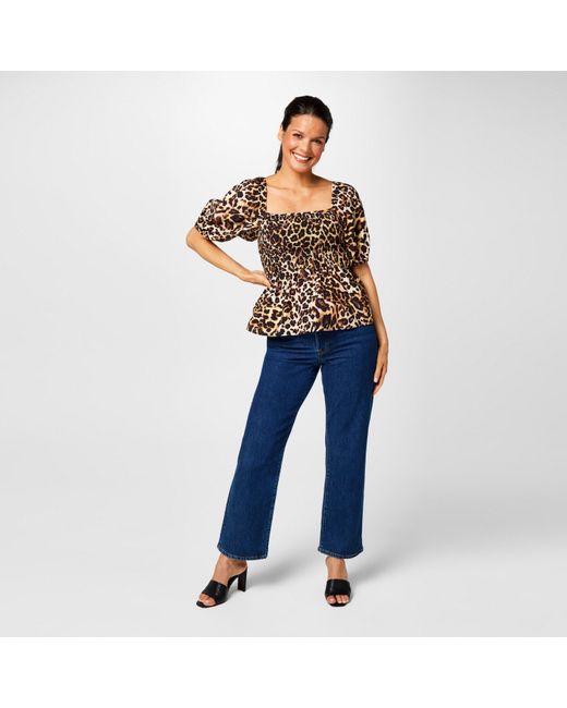 Biba Black Square Neck Top