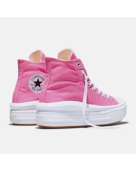 Converse Purple Chuck Taylor All Star Mov Platform Trainers