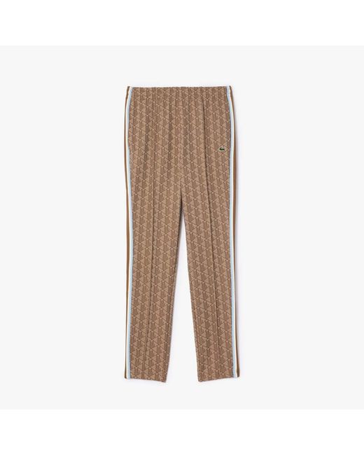 Lacoste Brown Paris Monogram Sweatpants for men