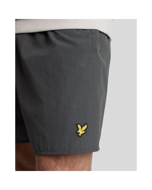 Lyle & Scott Gray Plain Swim Shorts for men