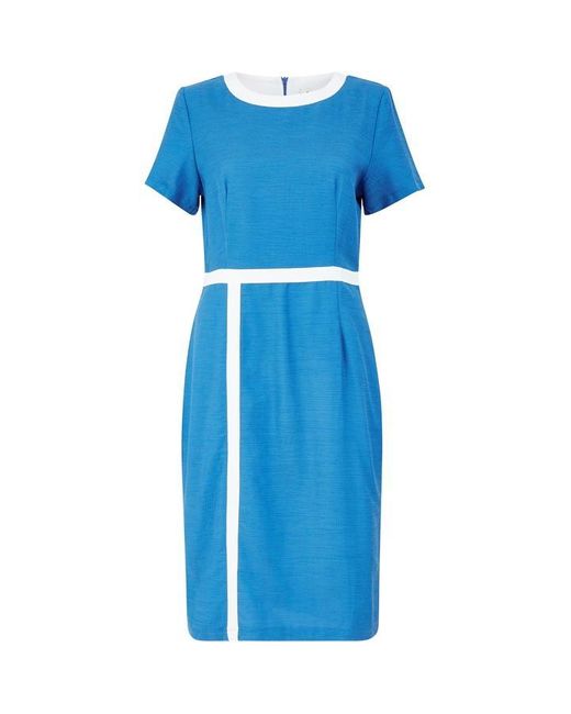 Yumi' Blue Panel Fitted Dress