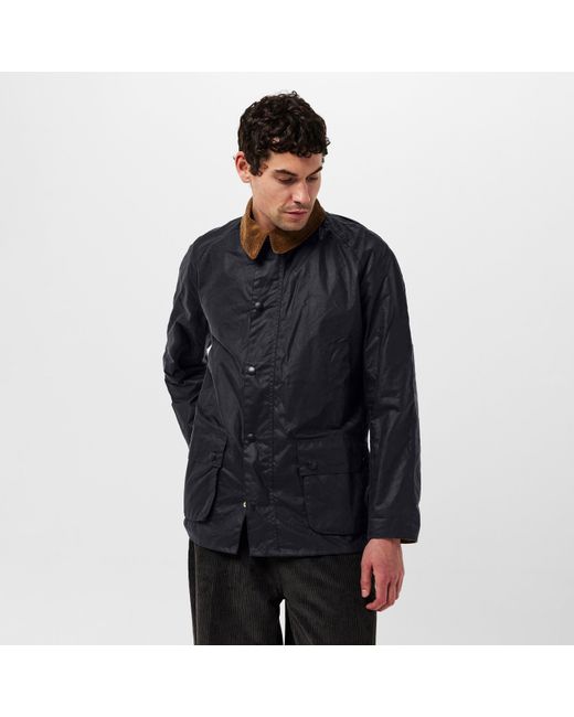 Barbour Blue Ashby Water Resistant Windproof Long Sleeve Wax Jacket for men