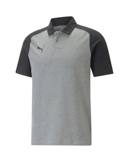 PUMA Gray Teamcup Casuals Polo Shirt for men