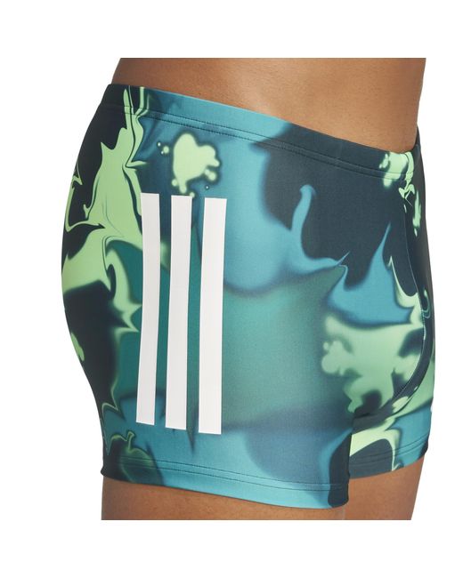 Adidas Green Graphic Swim Boxers for men
