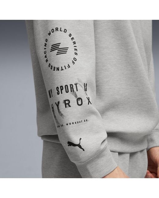 PUMA Gray Hyrox Cloudspun Hoodie for men