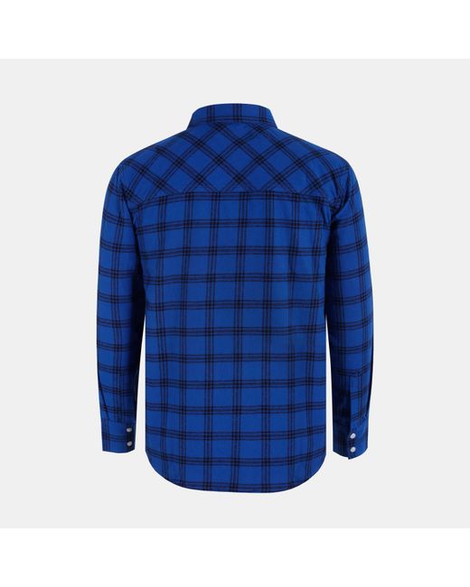 Lee Cooper Blue Check Long Sleeve Patterned Shirt for men