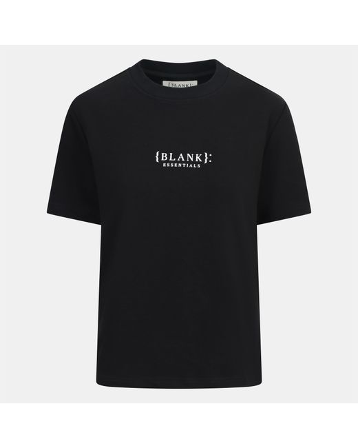 Blank Essentials Black Blank E Core Puff Print T-Shirt Ladies