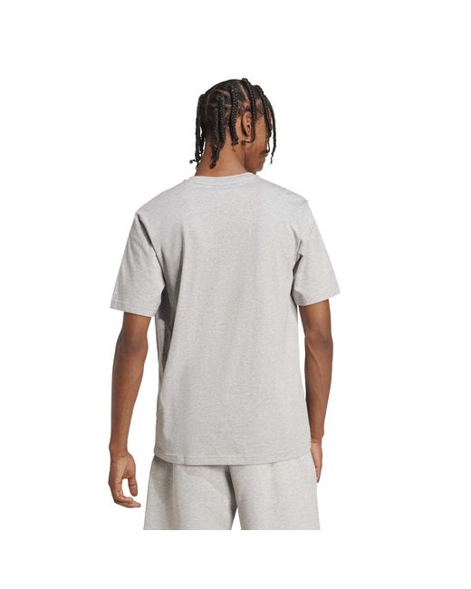Adidas Gray M Fi 3Bar Tee for men