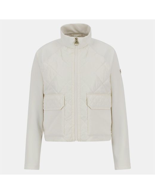 Barbour White B.Intense Ebony Diamond Quilted Jacket