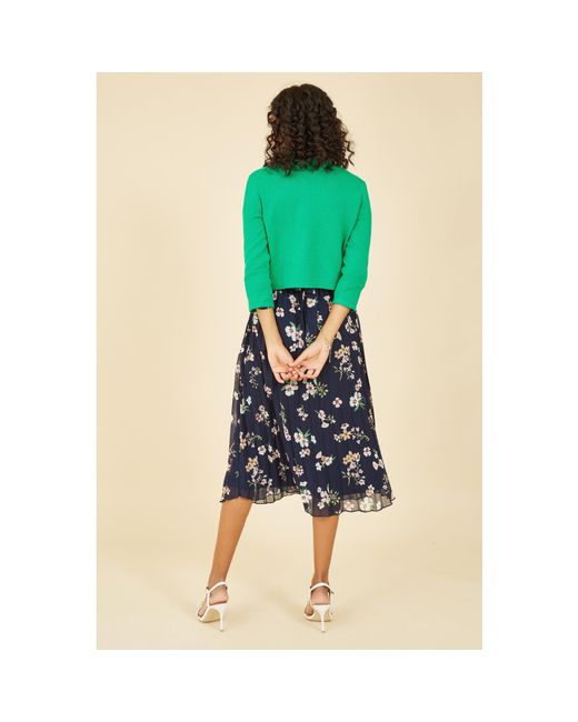 Yumi' Green Knitted Curve Bolero