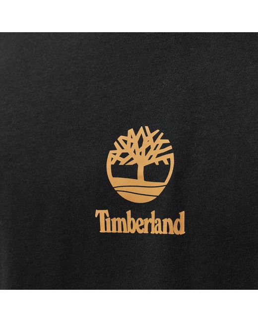 Timberland Black Stack Logo T-Shirt for men