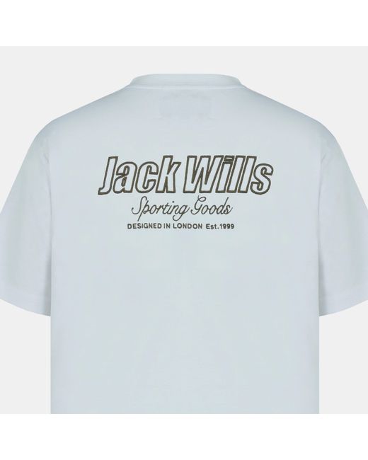 Jack Wills Blue Jw Graphic Cotton Short Sleeve Crew Neck T-Shirt for men