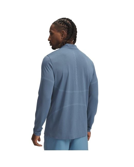 Under Armour Blue Rush Long-Sleeve Performance Gym Top for men