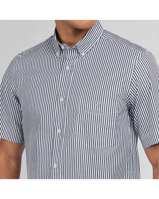 Eden Park Gray Dark Striped Shirt for men