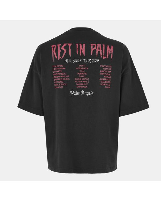 Palm Angels Black Oversized T-Shirt for men