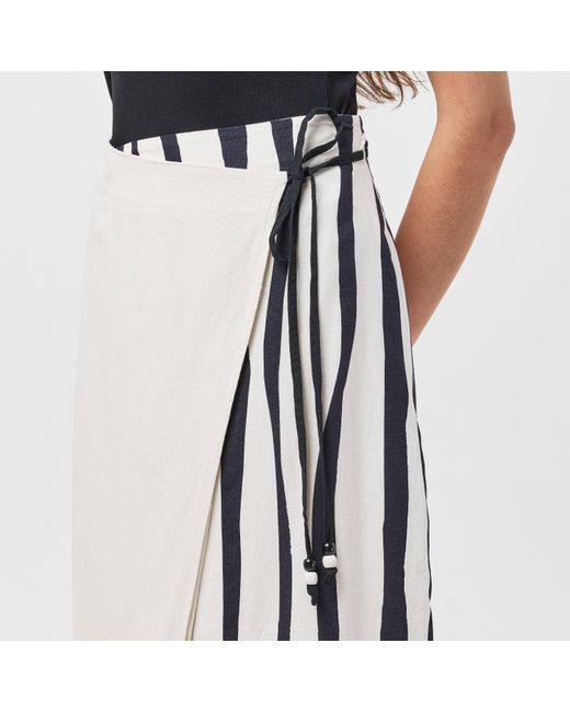 French Connection White Genevieve Adjustable Wrap Skirt