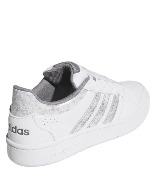 Adidas White Hoops Classic Court Trainers