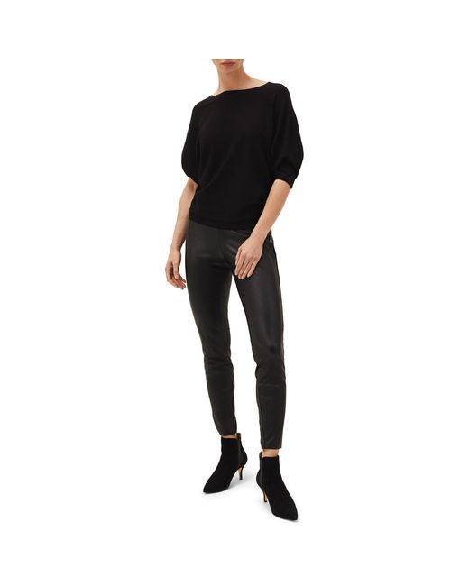 Phase Eight Black Cristine Lace Up Knit