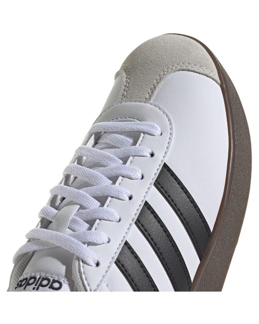 Adidas White Vl Court Base Shoes