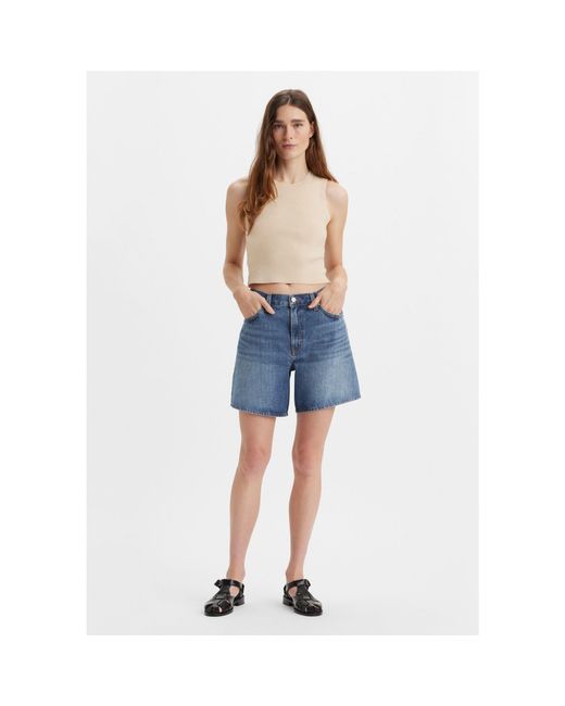 Levi's Blue High Baggy Luxury Denim Shorts