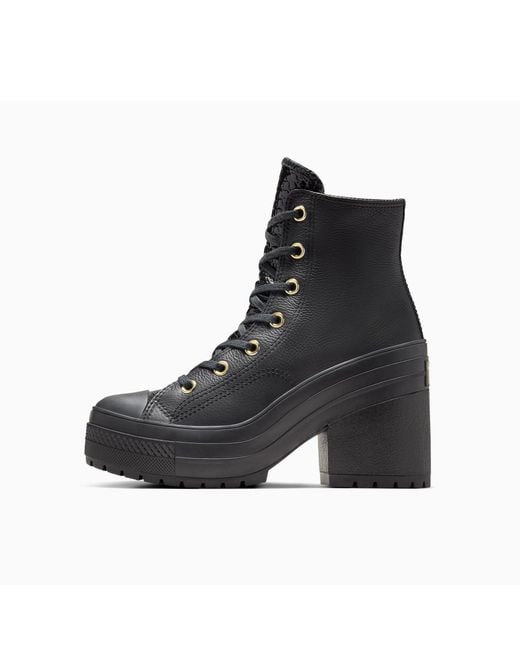 Converse Black Adults Chuck 70 De Luxe Heel Platform Ankle Heeled Boots