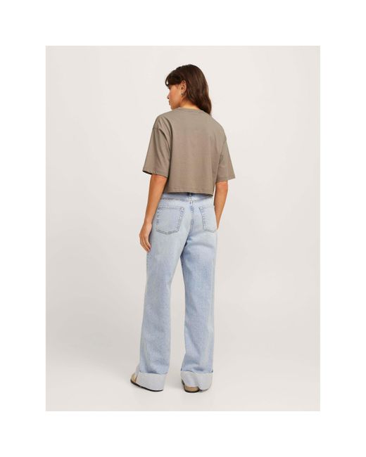 JJXX Natural Andrea Loose Cropped T-Shirt Ladies