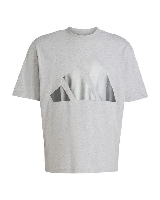 Adidas Gray Big Logo Tee for men