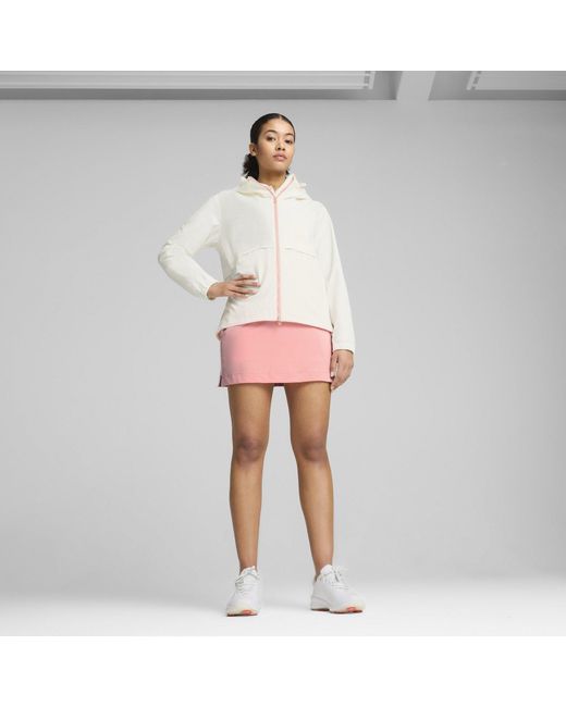PUMA White Full Zip Performance Golf Jacket