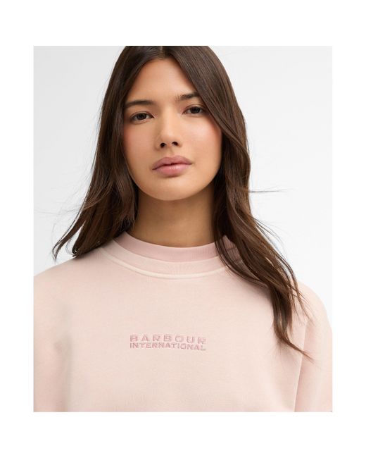 Barbour Pink Crew Sweatshirt