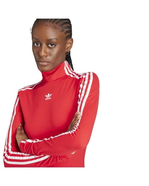 Adidas Originals Red Tight Cut Out Dress