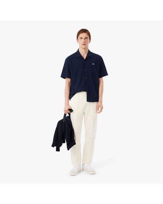 Lacoste Blue Short Sleeve Plain Shirt for men