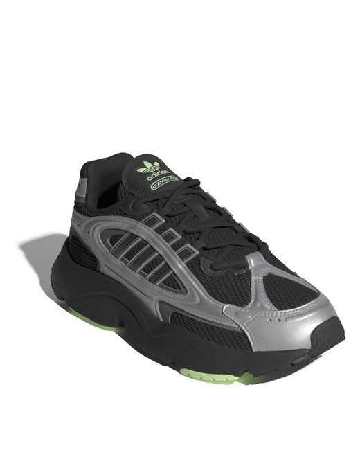 Adidas Originals Black Ozmillen Chunky Platform Low-Top Trainers