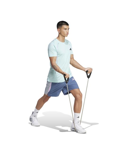 Adidas Blue Climacool Colorblock Shorts for men